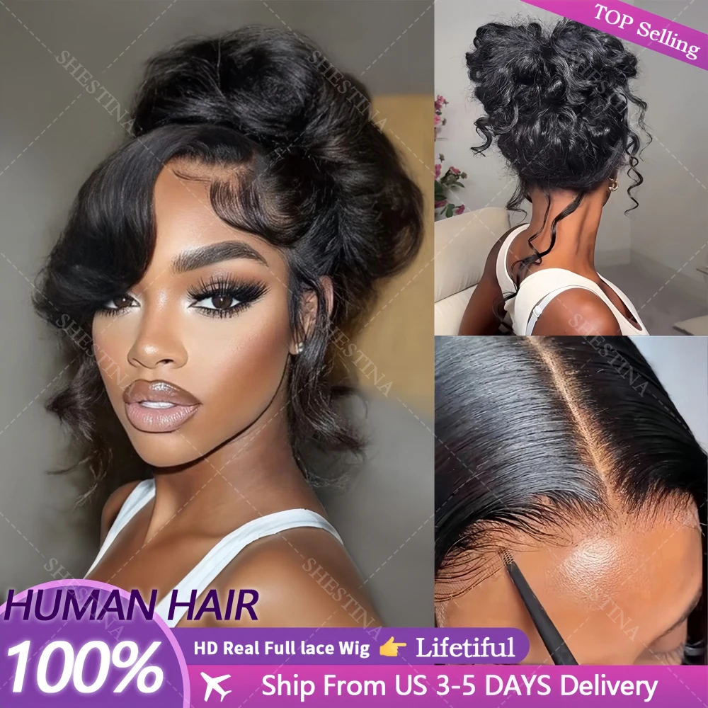 

Ultra Comfort Body Wave 360 Full Human Hair Wig Double Drawn Upgrade Glueless 5x5 Lace Wig 200% Density Vietnamese 13x4 Lace Wig