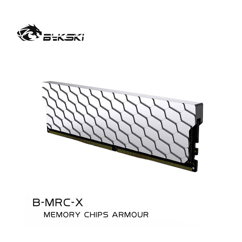 Bykski Full Metal Radiator Cover for DDR5 RAM Memory Sink / Silver Clip for PC System Heat Dissipation Armor / B-MRC-X