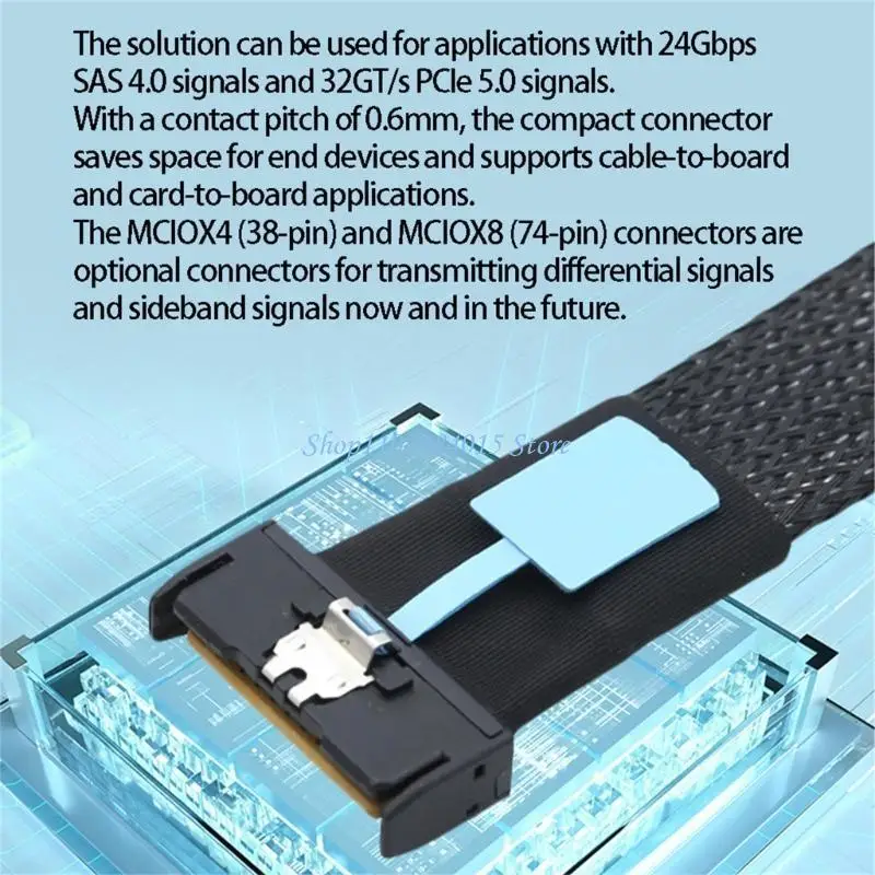 R6FF Upgraded PCIe Gen5 Server Data Cable Fast Transfer Split Cord High Compatibility