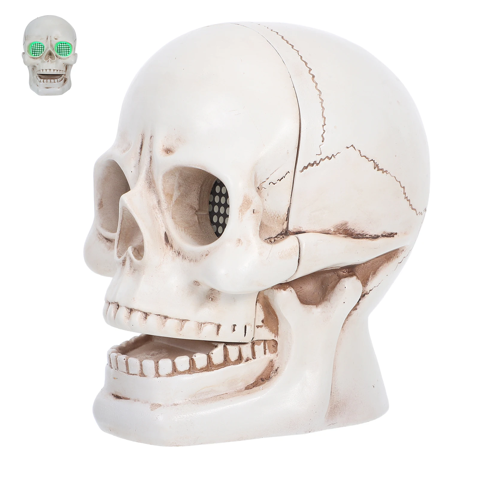 

Skull Lamp LED Halloween Sculpture Light Statue Glowing Eyes Resin Haunted House