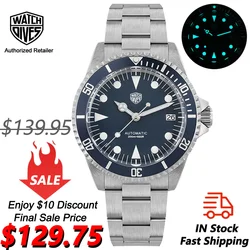 Watchdives WD79090 Vintage Watch NH35 Automatic Movement Domed Sapphire Crystal Watches C3 Luminous 200m Waterproof Wristwatch