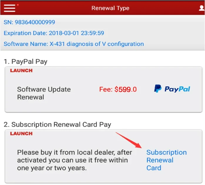 2 Years Renewal LAUNCH Pin Card 12V Gasoline Software For Launch X431 V+ /PROS V5.0 /PADVII /PRO5 and PADV