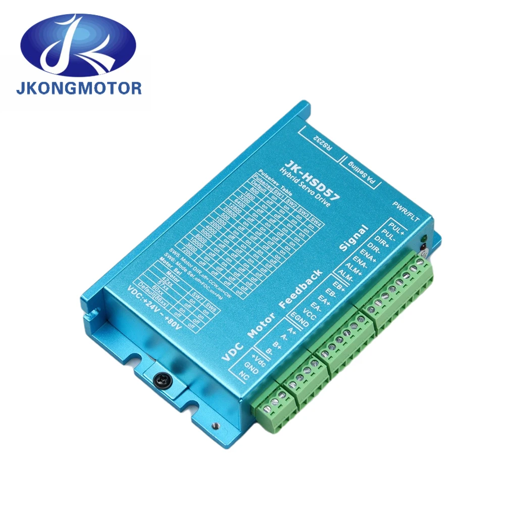 Imagem -05 - Jkongmotor Nema 23 Circuito Fechado Motorista de Motor Deslizante Jk-hsd57 Jkhsd57 24v80v 0.1a10a Terno para Nema 17 23 24 Servo Motor Deslizante