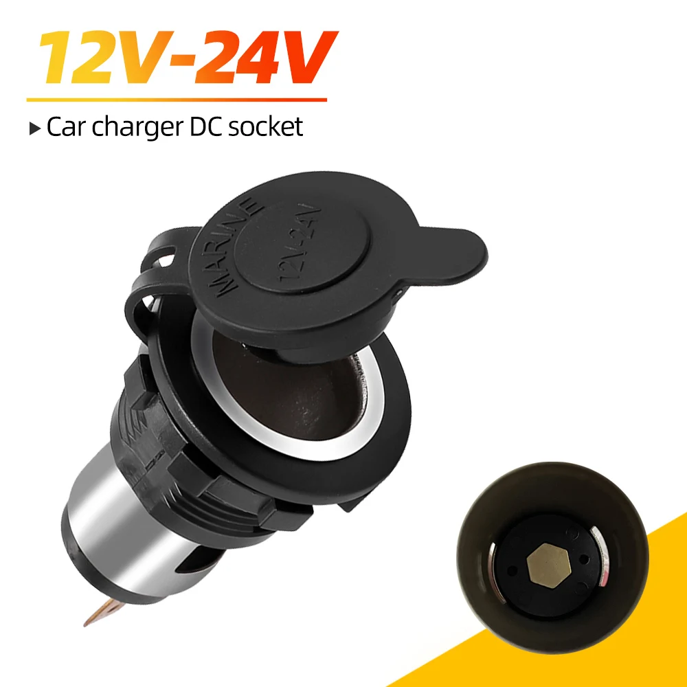 Universal 12V Car Cigarette Lighter Power Socket Adapter Plug Outlet for Motorcycles Boats Tractor Truck Brand New