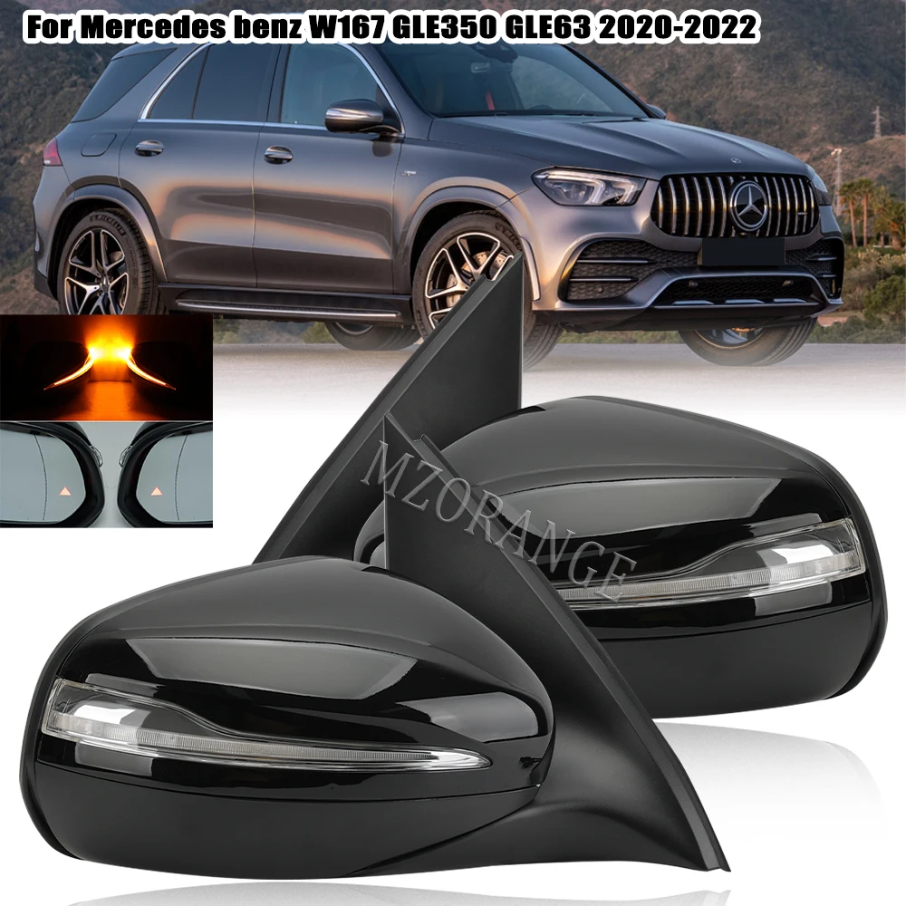 

Car Side Mirror Outer Rearview Mirror Assembly for Mercedes-Benz W167 GLE350 GLE63 2020 2021 2022 With Blind Spot Accessories