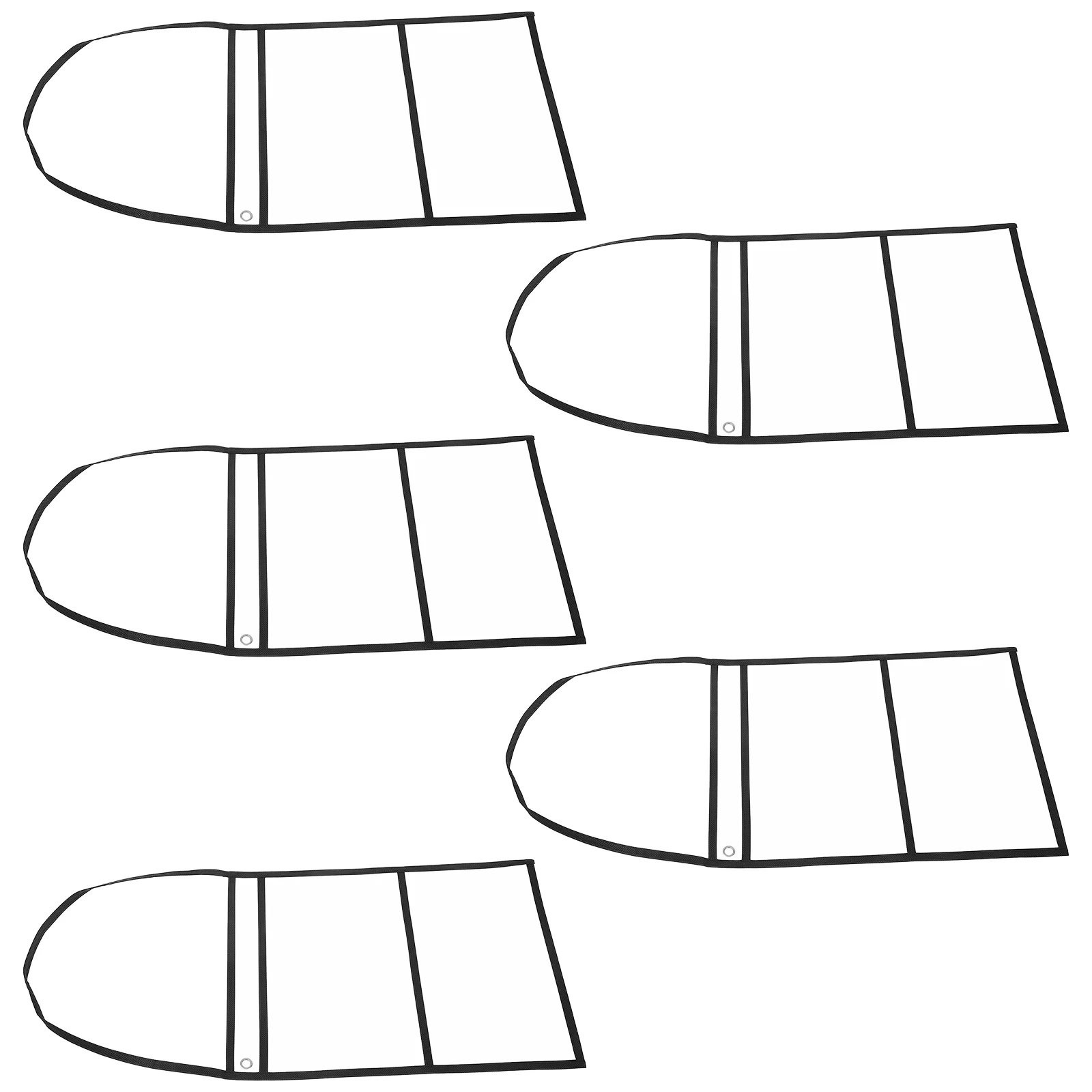 

5pcs Clear Dry Erase Pocket Sleeves Reusable Transparent Plastic Document Holders For Office Classroom File Storage With Handle