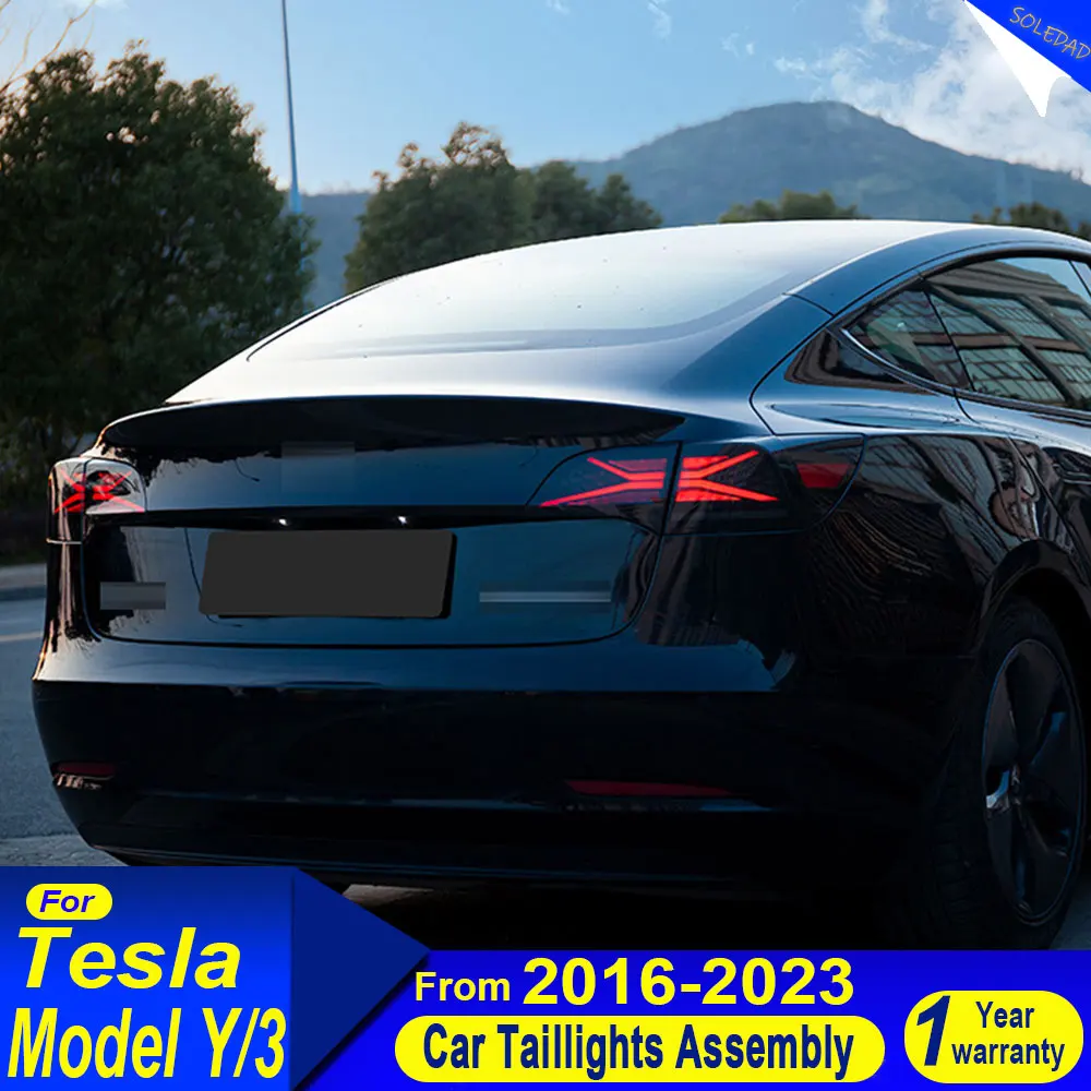

Автомобильный задний фонарь для Tesla Model 3Y 2016 2017 2018 2019 2020 2021 2022 2023 Светодиодные задние фонари в сборе с последовательным динамическим указателем поворота