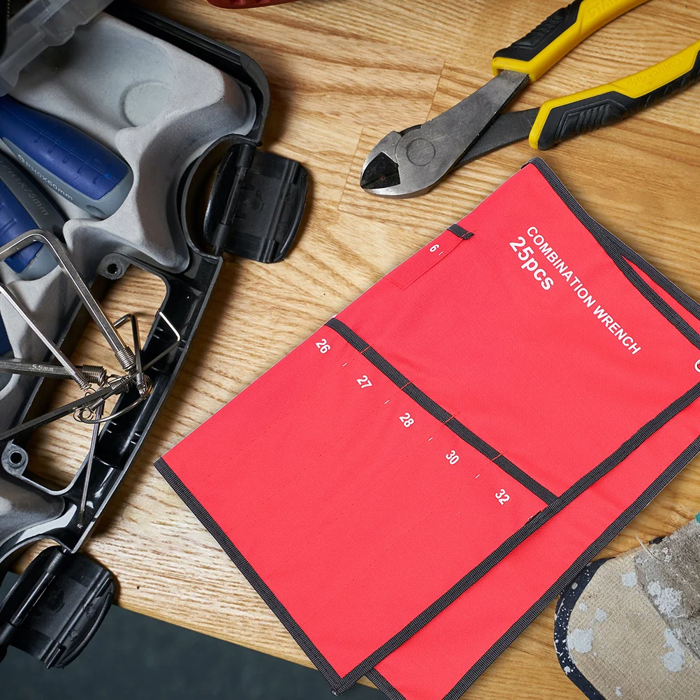 

2Pcs Canvas Wrench Roll Up Bags Portable Tool Organizer Pouch Small Tool Roll with Multiple Slots for Wrenches Screwdrivers