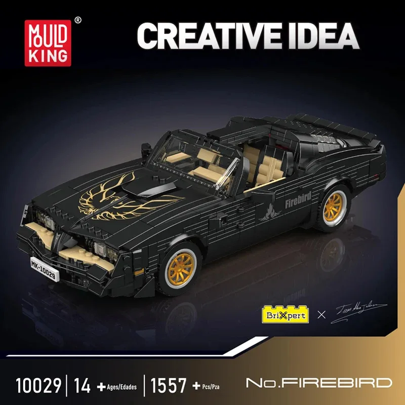 

Mold King 10029 Технический автомобиль, игрушки, черная птица, спортивный гоночный автомобиль, строительный блок, сборная модель автомобиля, детский рождественский подарок
