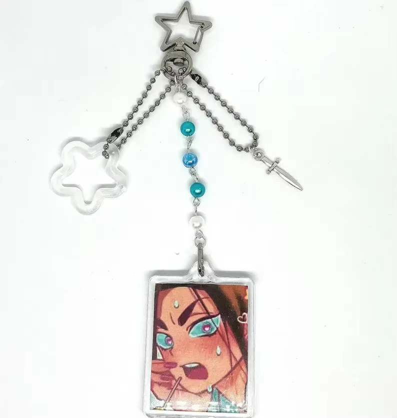 Alien Bühne handgemachte passende Schlüsselanhänger Cartoon Figur Luka Mizi Hyuna und Ivan Handykette Rucksack Anhänger Cosplay Zubehör – Detail 3