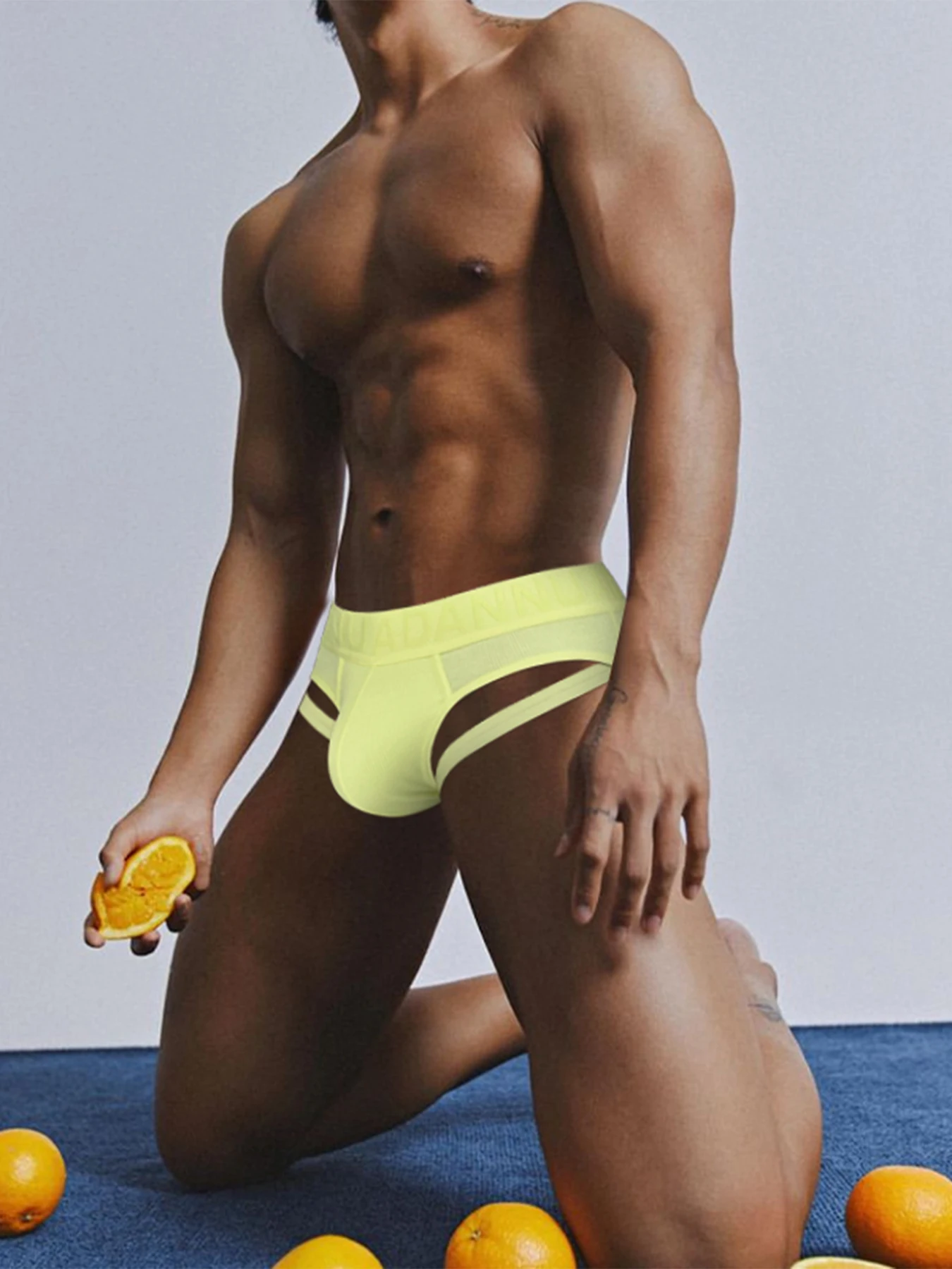 

3 шт. разноцветное сексуальное мужское нижнее белье с треугольными чашками, удобное облегающее спортивное хлопковое нижнее белье с двойными бретелями