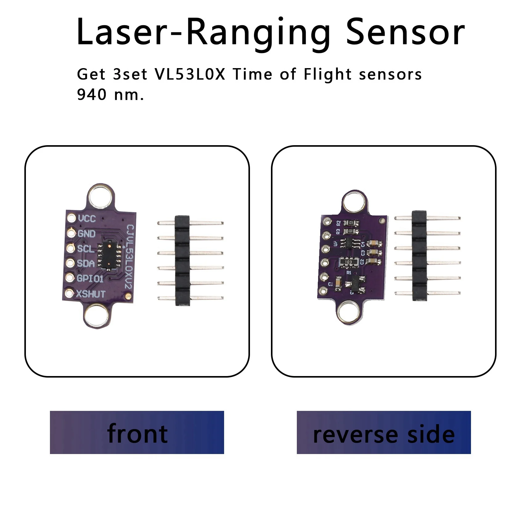VL53L0X время полета (ToF) датчик дальности разрыва нм фоторасстояние модуль I2C IIC