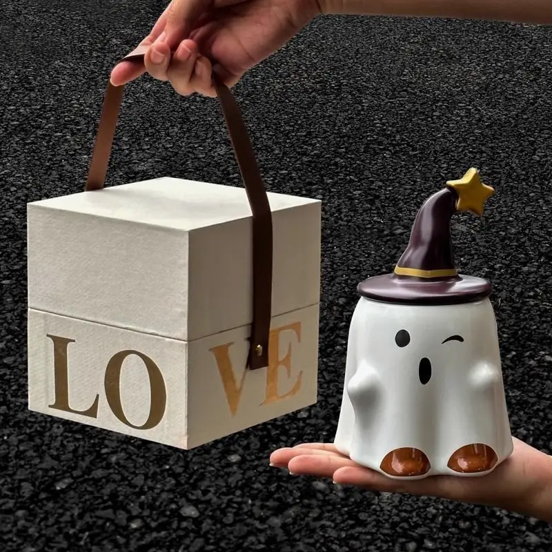 

Spooky Ghost Coffee Mug - Cute Ceramic Cup for Halloween, Funny Gift for Best Friend, Boyfriend, Coffee Lovers,Birthday Present​