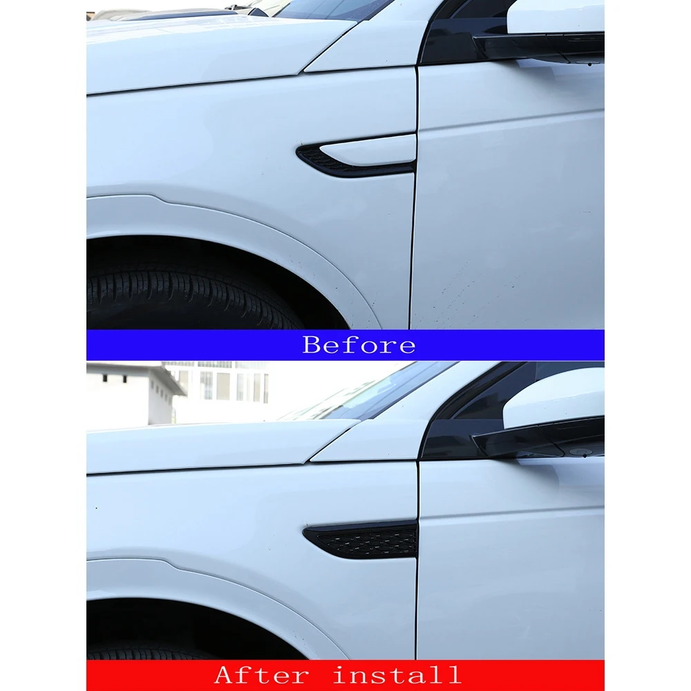 자동차 사이드 벤트 장식 트림 스티커, 사이드 에어 펜더 벤트 커버, 랜드로버 디스커버리 스포츠 L550 2015-2020