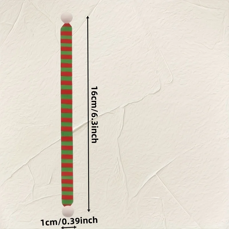 Mini bufandas navideñas: diseño clásico rojo, verde con copo de nieve blanco, poliéster, perfecto para decoración de árboles navideños y manualidades DIY