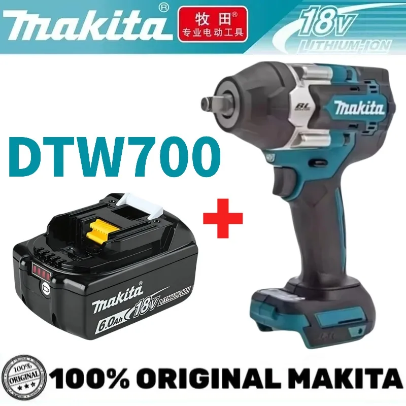 

Original Makita DTW700 Cordless Impact Wrench 18V Brushless MotorHigh Effieiency Durable Auto Stop 700 Nm Variable DTW700 18V️