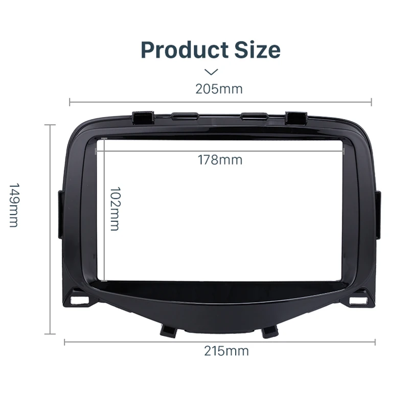 

M93K-Double Din Car Radio Stereo DVD Fascia Panel Frame GPS Frame For 2014+ Toyota Aygo, 108,Citroen C1 Dash Kit