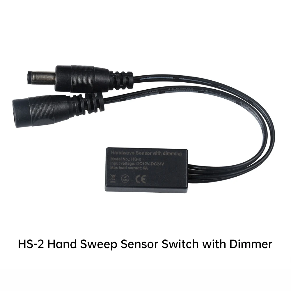 6A 1CH LED Sensor Switch 12V 24V Hand wave ON/OFF Door Control DC 5.5*2.1 mm Port for Cabinet Single Color LED COB Light Strip