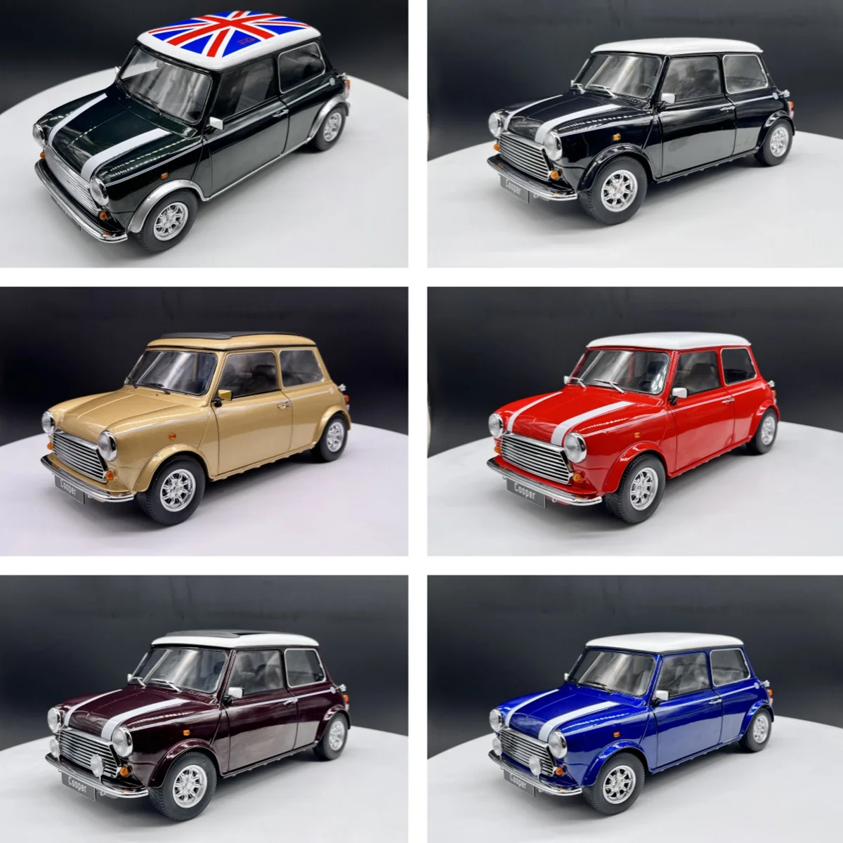 KK 1:12 Scale Diecast Alloy Luxury Cooper Vintage Toy Car Model Classic Adult Collectible Souvenir Gift Static Display Ornaments