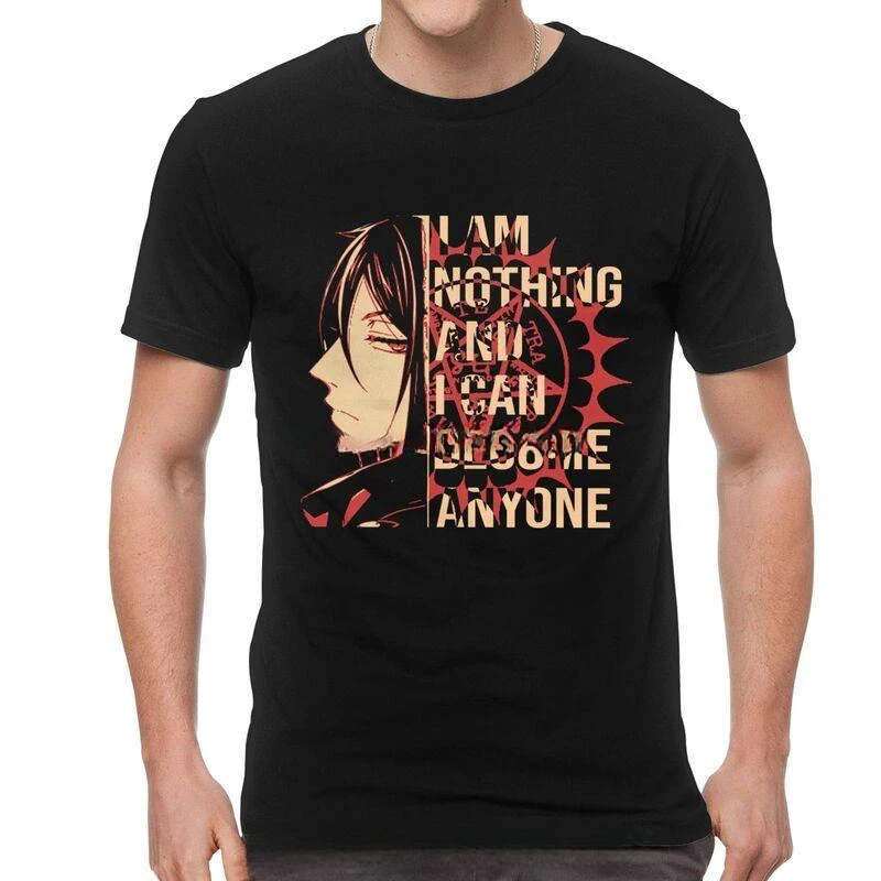 

Anime Manga Black Butler T Shirt Men Short Sleeve Cotton T-shirt Sebastian Michaelis Tees Top Fashion Gift Idea New Arrival 2024