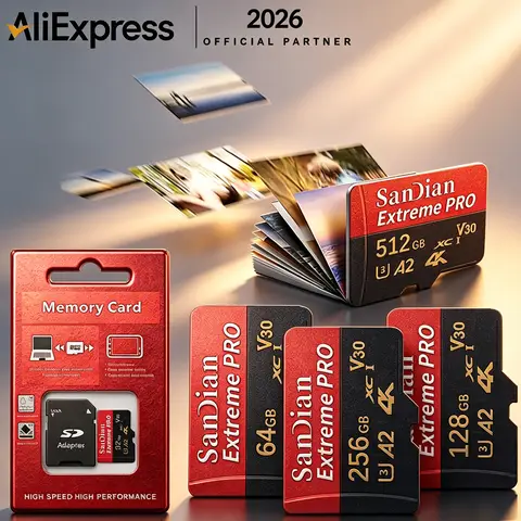 High Speed SD Card 128GB 512GB Memory Card Micro TF Card  U3 V30 A2 for Drone Switch Action Camera 4K Recording Best Seller 2026