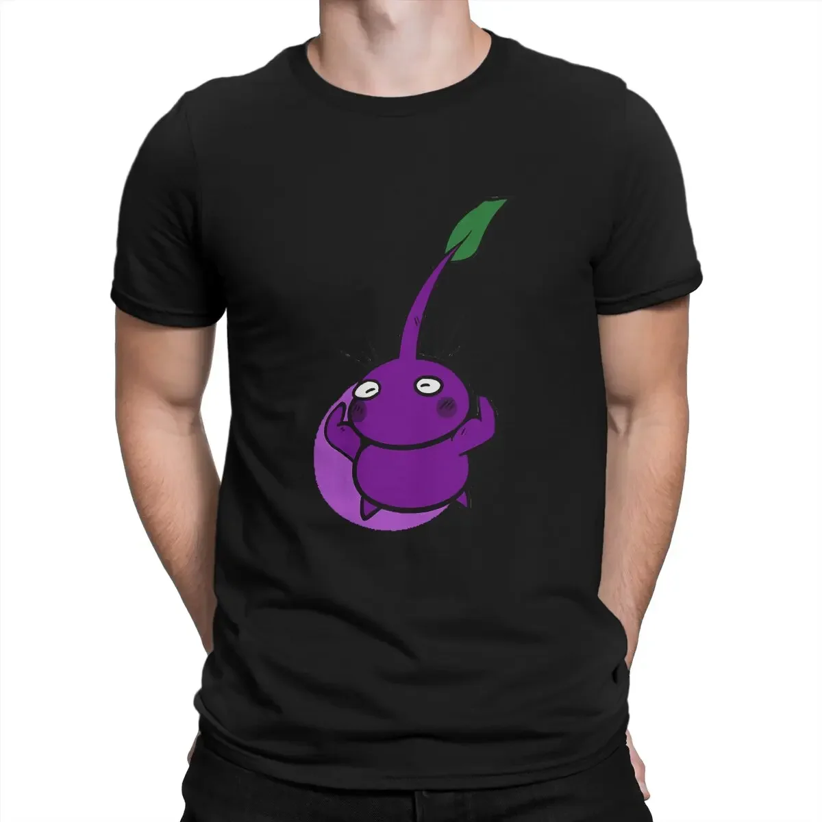 Purple O Neck TShirt Pikmin Colorful Game Classic Polyester T Shirt Man's Tops Fashion