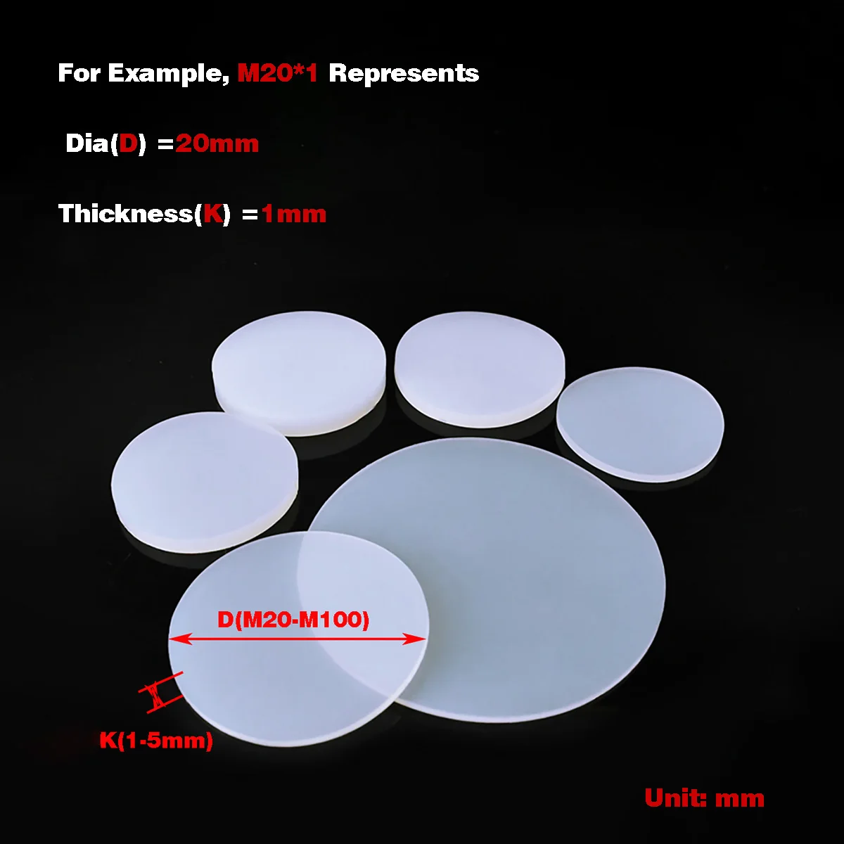 

Silicone Solid Gasket Round Shock Absorption Anti Slip Flat Pad