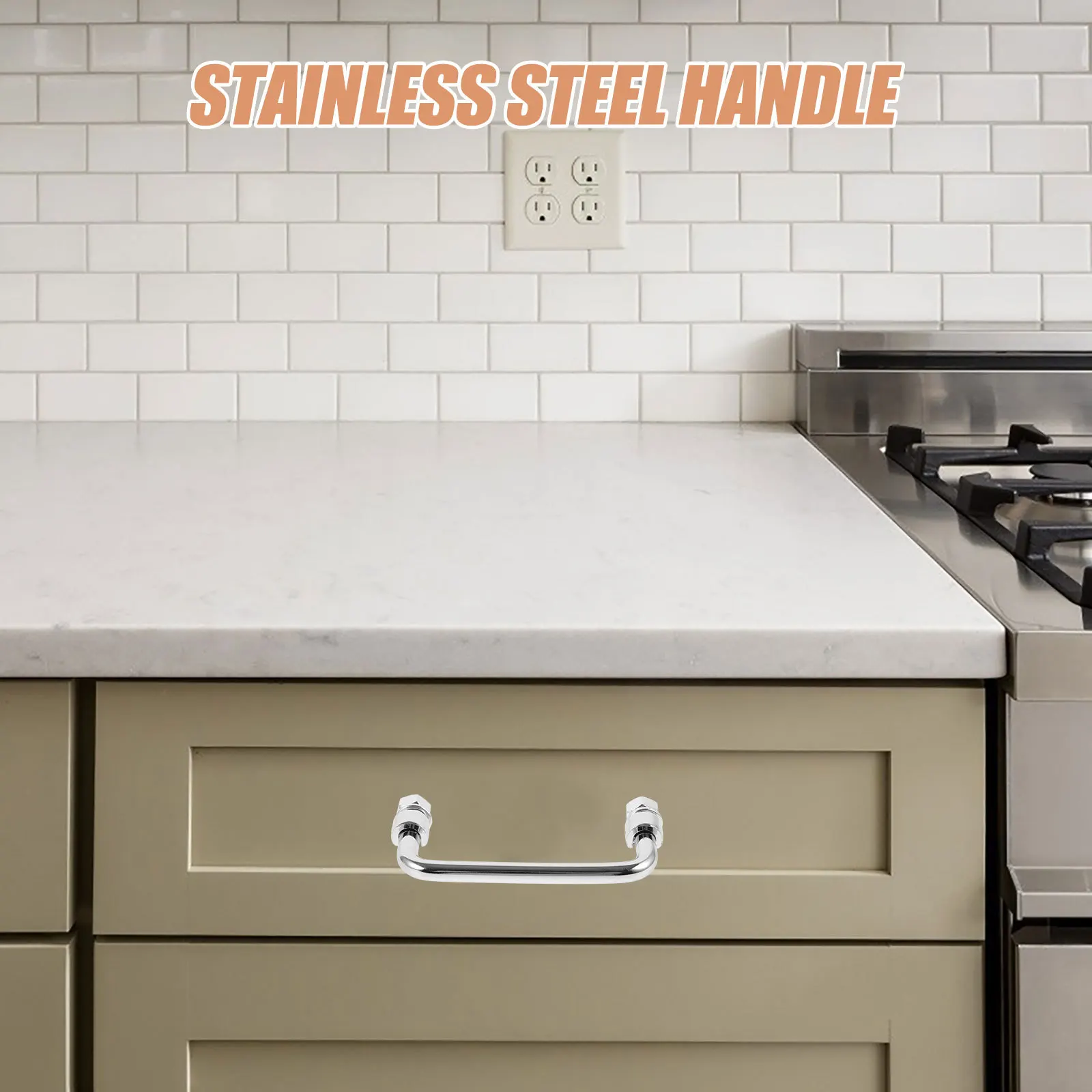 

Stainless Steel Folding Handle Heavy Duty Iron Chrome Plated For Toolbox Cabinet Case Container Chest Cart Metal Pull Hardware