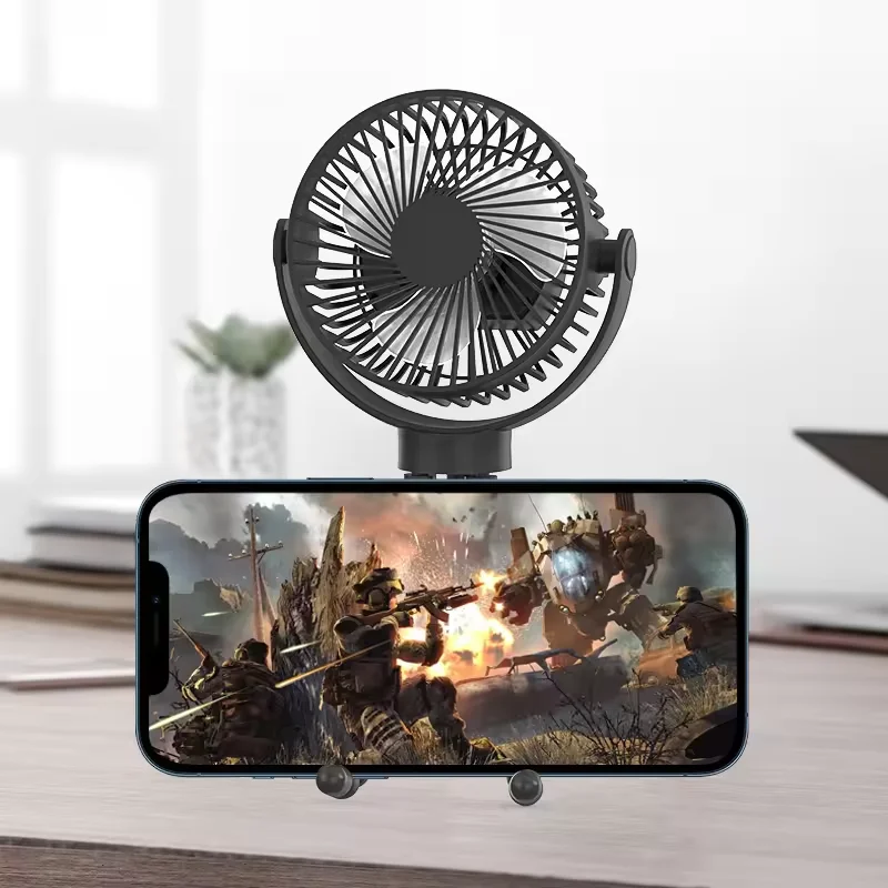 Stroller small fan clamp lazy rack Portable usb charging desk Dormitory bed mini cooling fan multi-functional support rack