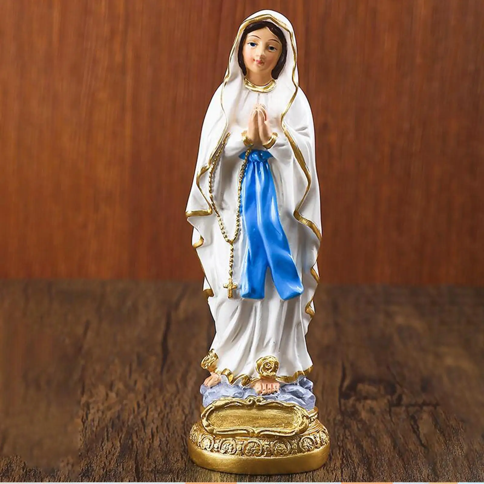 Estatua de María, Figura Decorativa, Artesanía para el Hogar, Virgen de Lourdes