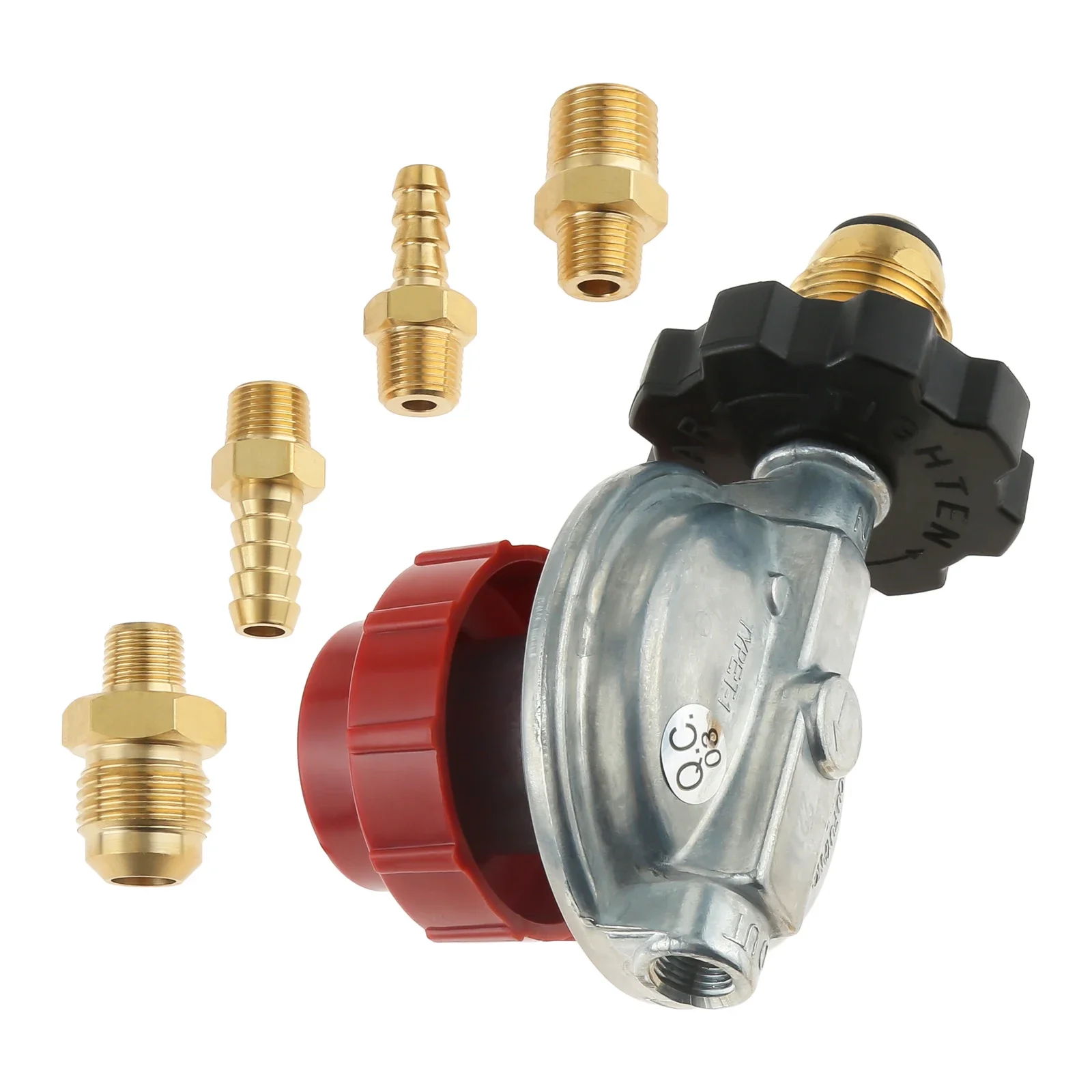 0-20PSI POL High Pressure Adjustable Propane Regulator Valve Kit LP Tank 5/16