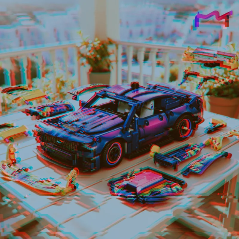 Hot Sales 973PCS Building Blocks Custom Creative Toys Ford Mustang Car DIY Unique Assemble Toys for Fans Birthday Surprise Gifts