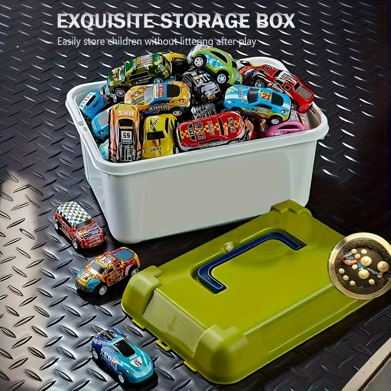 Kids Alloy Pull Back Car Toys Mini City Cartoon Inertia Racing Car Model Diecast Vehicle For Boys Girls Birthday Xmas Gift