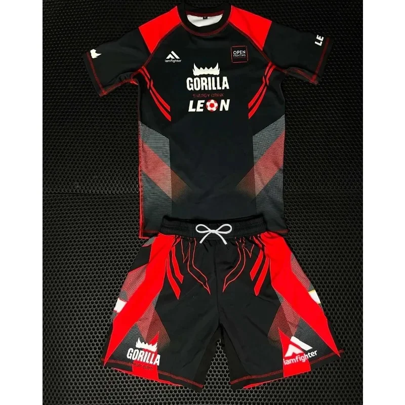 2026 New Summer Jujutsu Anti Wear Set, High Elasticity, Breathable and Comfortable, Adult Fighting Training Two Piece Set