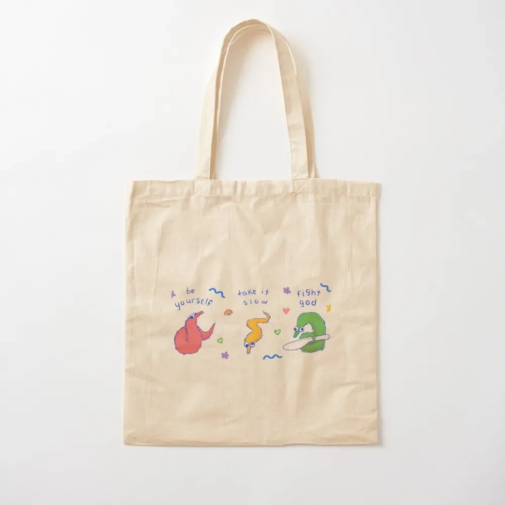 

worm on a string Tote Bag Shopping bags canvas tote