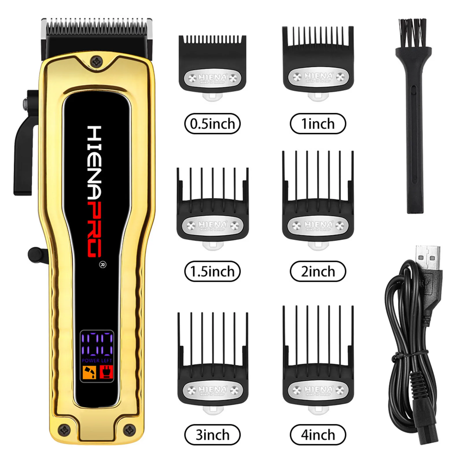 HIENA Electric Hair Clippers Professional barber hair cutting machine Wet and Dry haircut Beard trimmer Hight Power Rechargeable