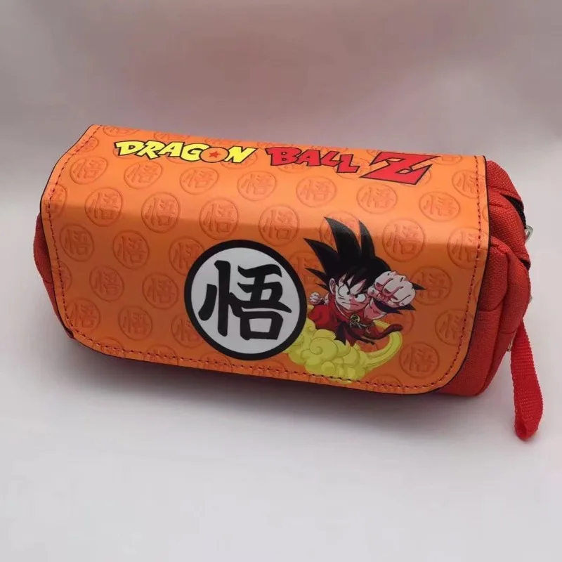 Nouvelle trousse à crayons Dragon Ball, personnage Tortue, grande capacité, double fermeture éclair, en toile, boîte à papeterie, étui à crayons, cadeau