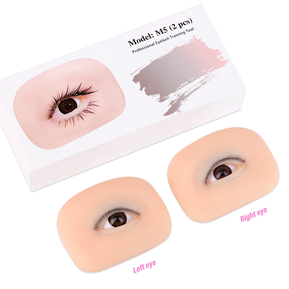 3 Layers Lashes Reusable Mannequin Eyes Eyes Model Doll Face Head Eyelash Extension Training Simulated Silicone Eye Makeup Tools image 3