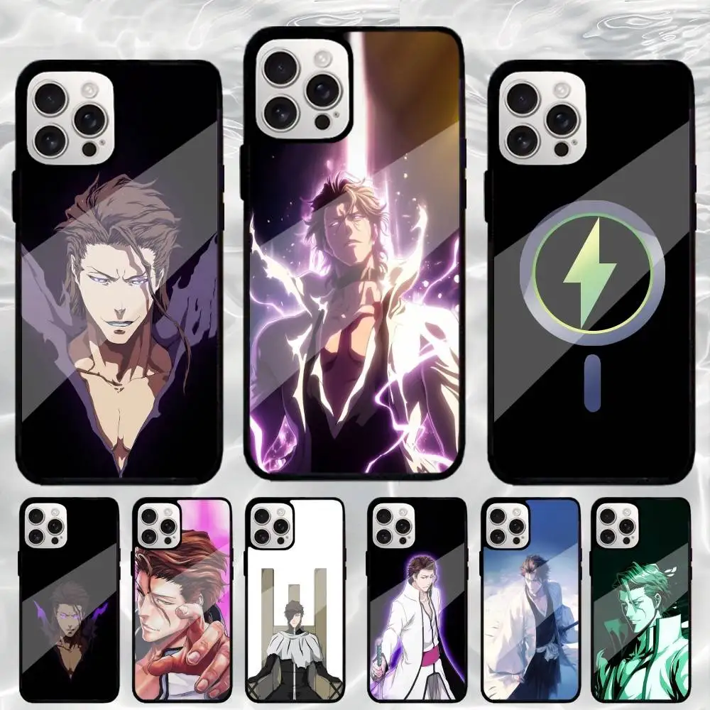 

Sousuke A-Aizen B-Bleach Phone Case For iPhone17,16,15,14,13,12,11 Plus,Pro Max Magnetic For Magsafe Wireless Charging