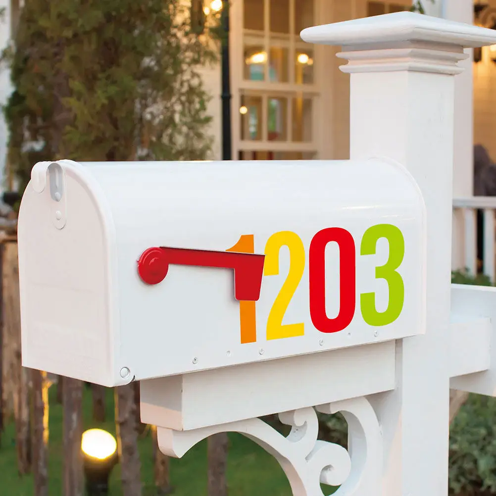 

3Sets 6Inch Bright Vinyl Number Stickers Waterproof Uv Resistant Self Adhesive Mailbox Numbers Stickers for Outside House Car