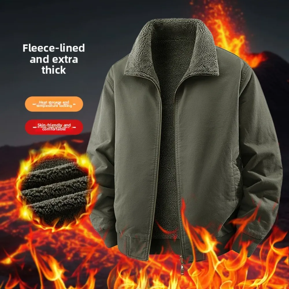 

Winter Men Cotton Wear on Both Sides Jackes Coat Men Autumn Warm Bomber Parkas Man Outdoor Fashion Casual Coat Stand Slim