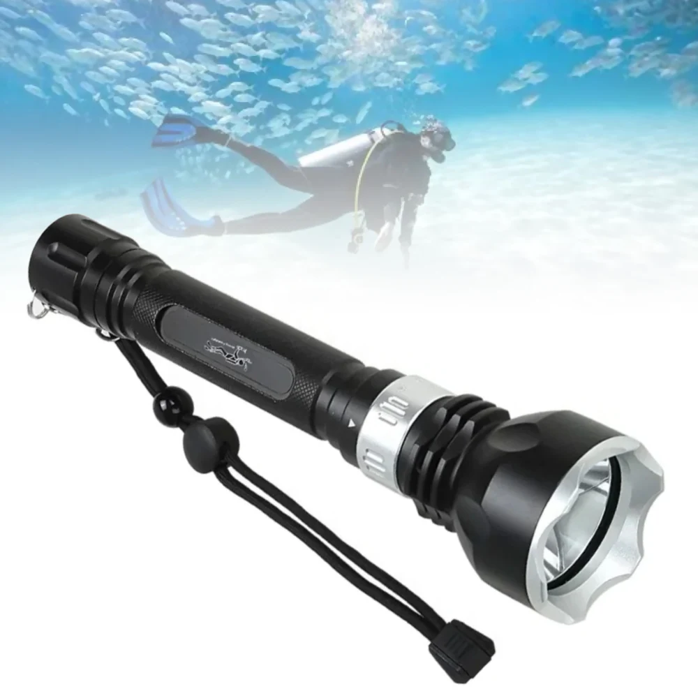 

1000LM Underwater 40M Diving Flashlight Support 18650 Rechargeable Batteries with Magnetic Switch 5 Modes Light Scuba Dive Torch