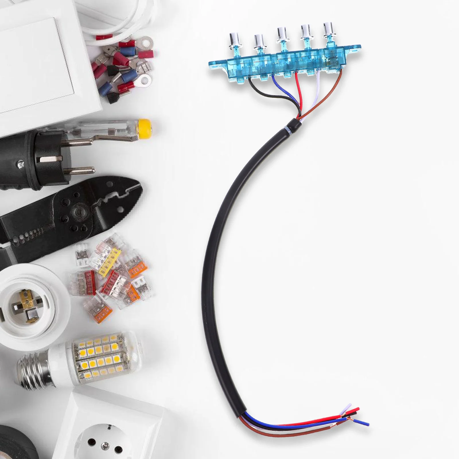 Переключатель вытяжки, 5-кнопочная панель управления, сменная панель, универсальная кухонная вытяжка, запасная часть, переключатель вентилятора