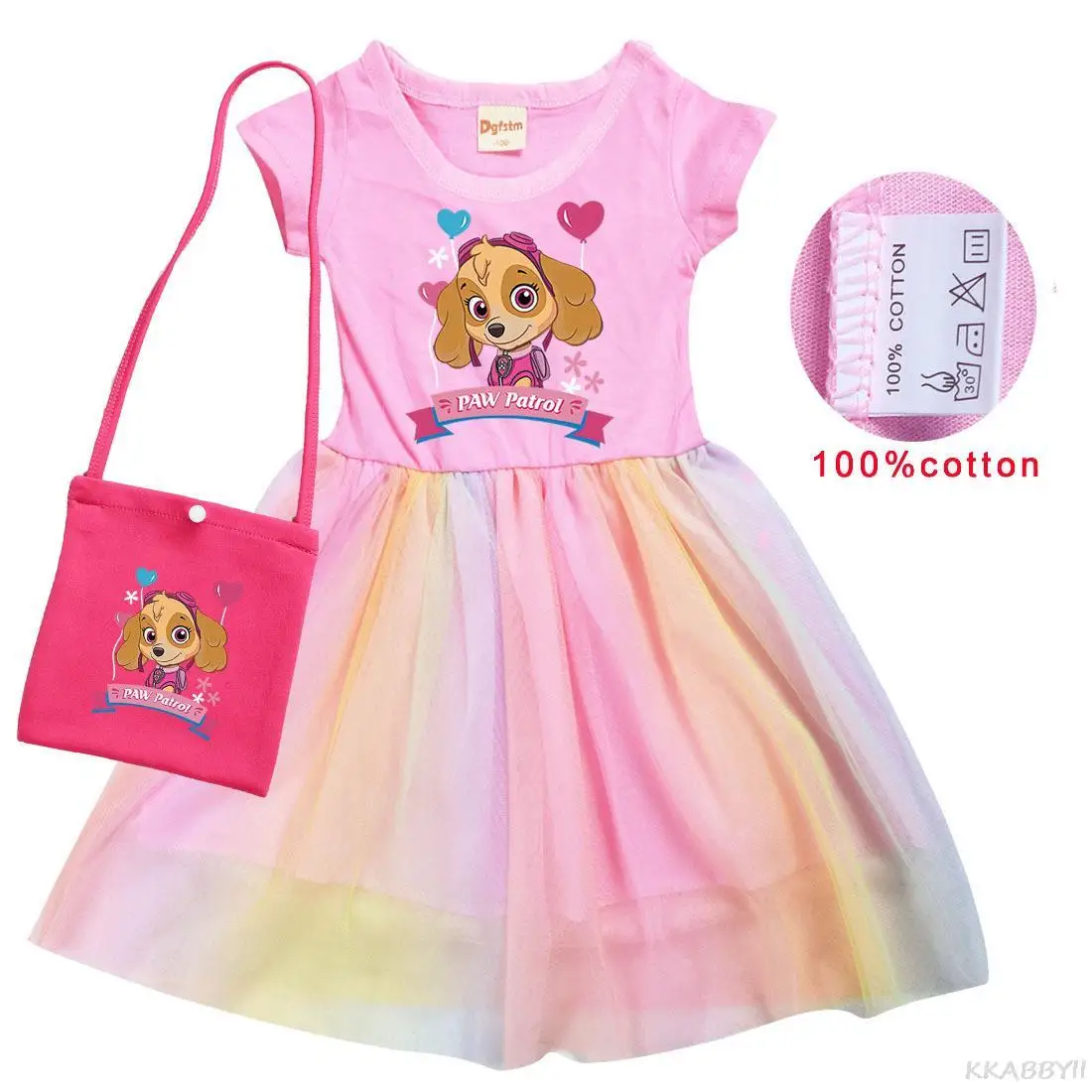 Paw Patrol Girls Clothes Summer Princess Dresses Kids Dress Birthday Party Baby Dresses Children Clothing 3-8Y