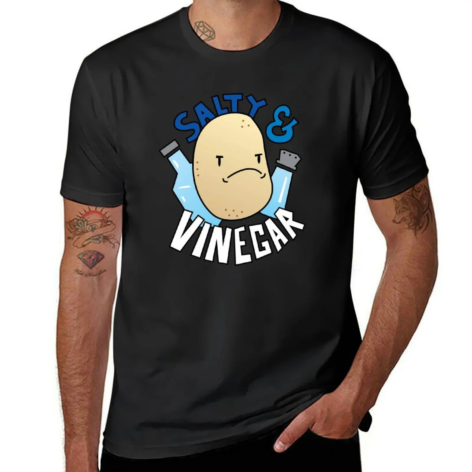 Salty & Vinegar Chips T-Shirt customs anime stuff mens graphic t-shirts