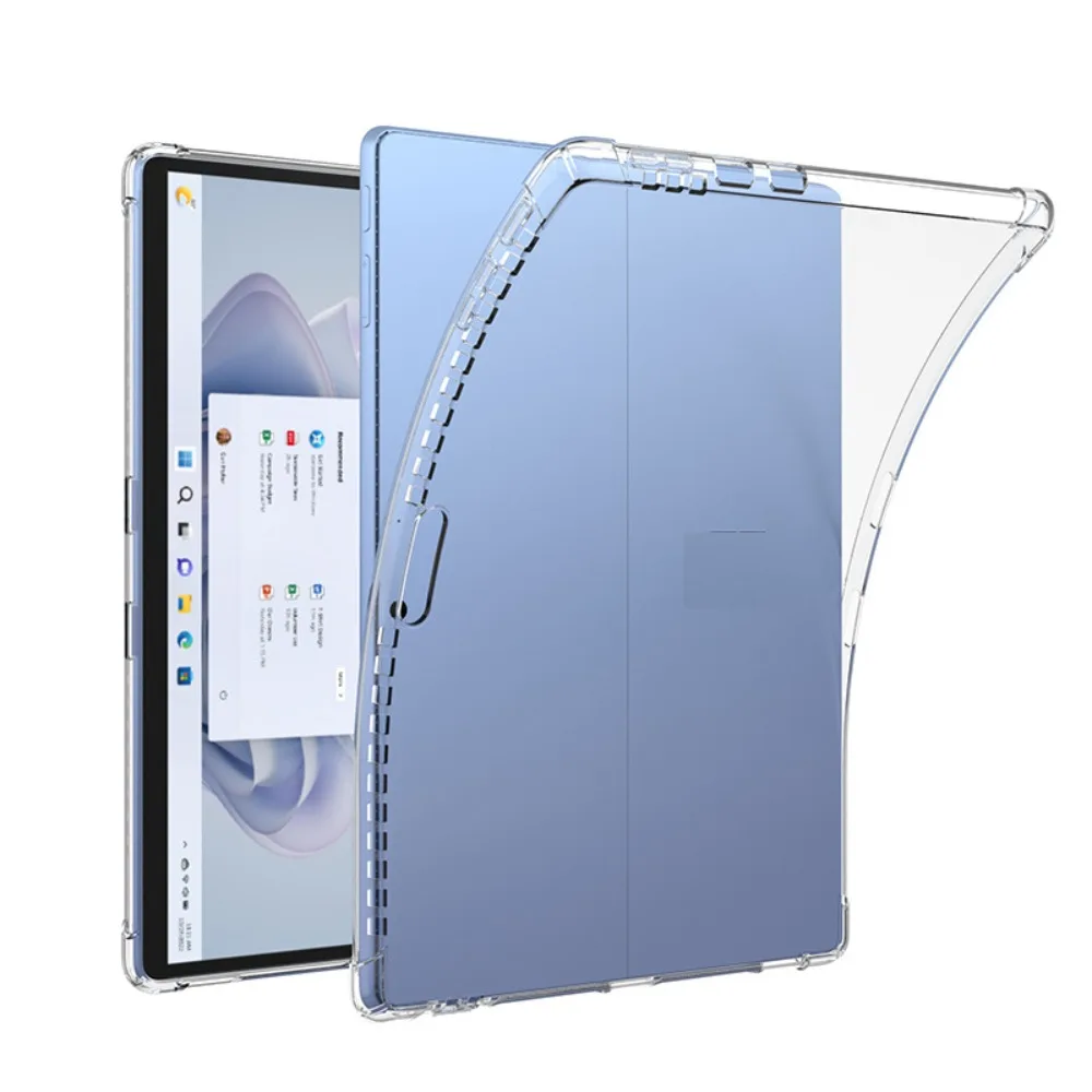 Etui z 4 poduszkami powietrznymi, odporne na wstrząsy, do Microsoft Surface Pro 4 5 6 7 Plus 8 9 10 11 12, 12" 12.3" 13" Tablet PC, przezroczysta tylna obudowa z TPU — zdjęcie produktu 3