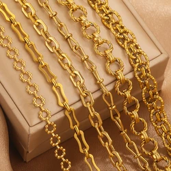 1meter PVD Gold Plated Stainless Steel Thick Large Heavy Chains For Jewelry Making Necklace Bracelet DIY Jewelry Chain Finding