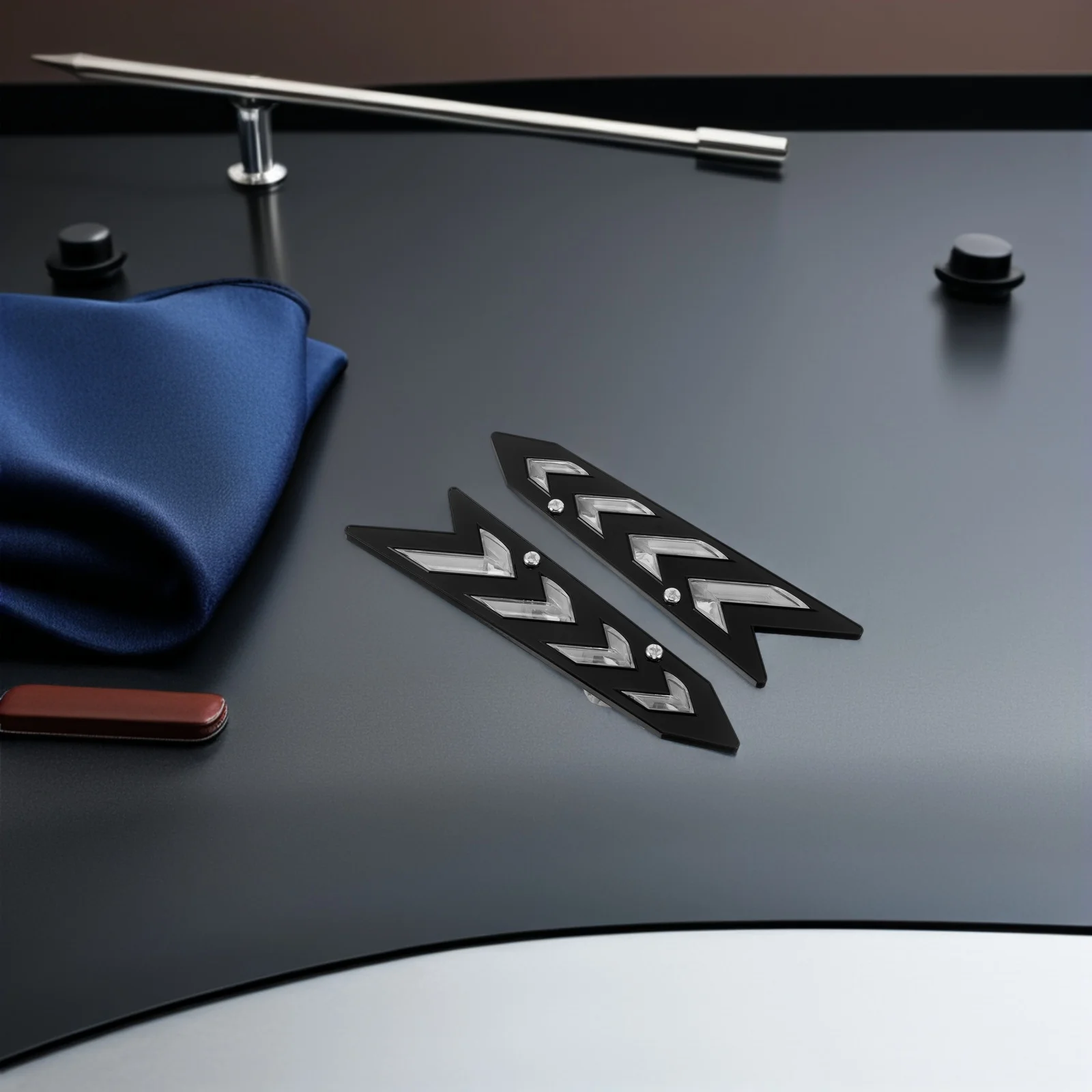 

1 Pair Pressure Regulator Arrowhead Design Windshield Wiper Booster Spring Enhanced Visibility Heavy Rain Universal Car Wiper