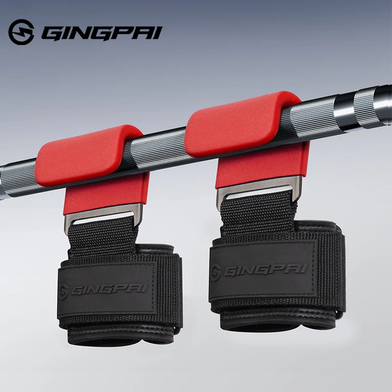 

2pcs Weight Lifting Hook Grips With Wrist Wraps Hand-Bar Wrist Strap Gym Fitness Hook Weight Strap Pull-Ups Power Lifting Gloves