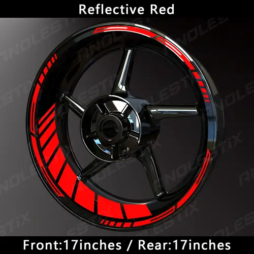 Reflective Motorcycle Wheel Stickers Hub Decal Rim Stripe 17 Inch Fit For YAMAHA Honda Kawasaki Suzuki BMW KTM Husqvarna Triumph - Image 2